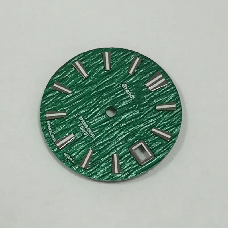 Watch Accessories Dial blue black white  GS and S logo dial C3 green luminous 28.5mm for nh36 NH35 movement watch MOD case Da