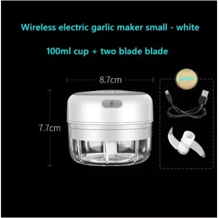 

NEW 2023 in Masher Garlic Grinder Wireless Mini Crusher Chopper USB Charging Shredder Mashed Garlic Ginger Fresh Pepper air frye
