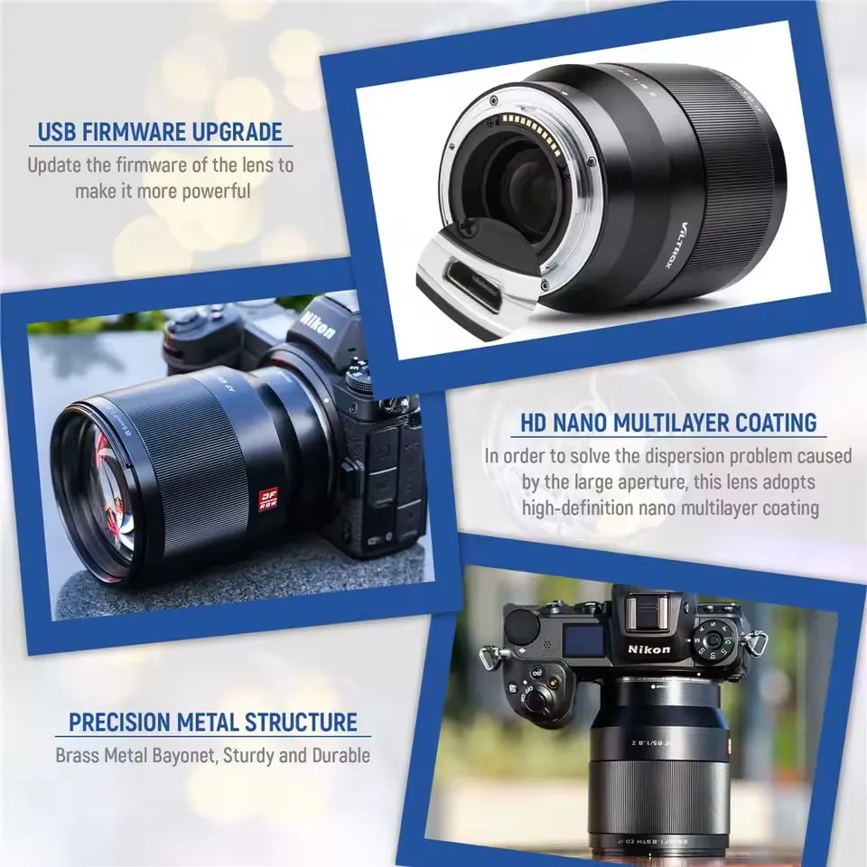 Фото VILTROX 85mm F1.8 II STM объектив с автофокусом и фиксированным фокусным расстоянием, с большой апертурой, для беззеркальных камер Nikon Z, Sony E, Fuji FX. №4