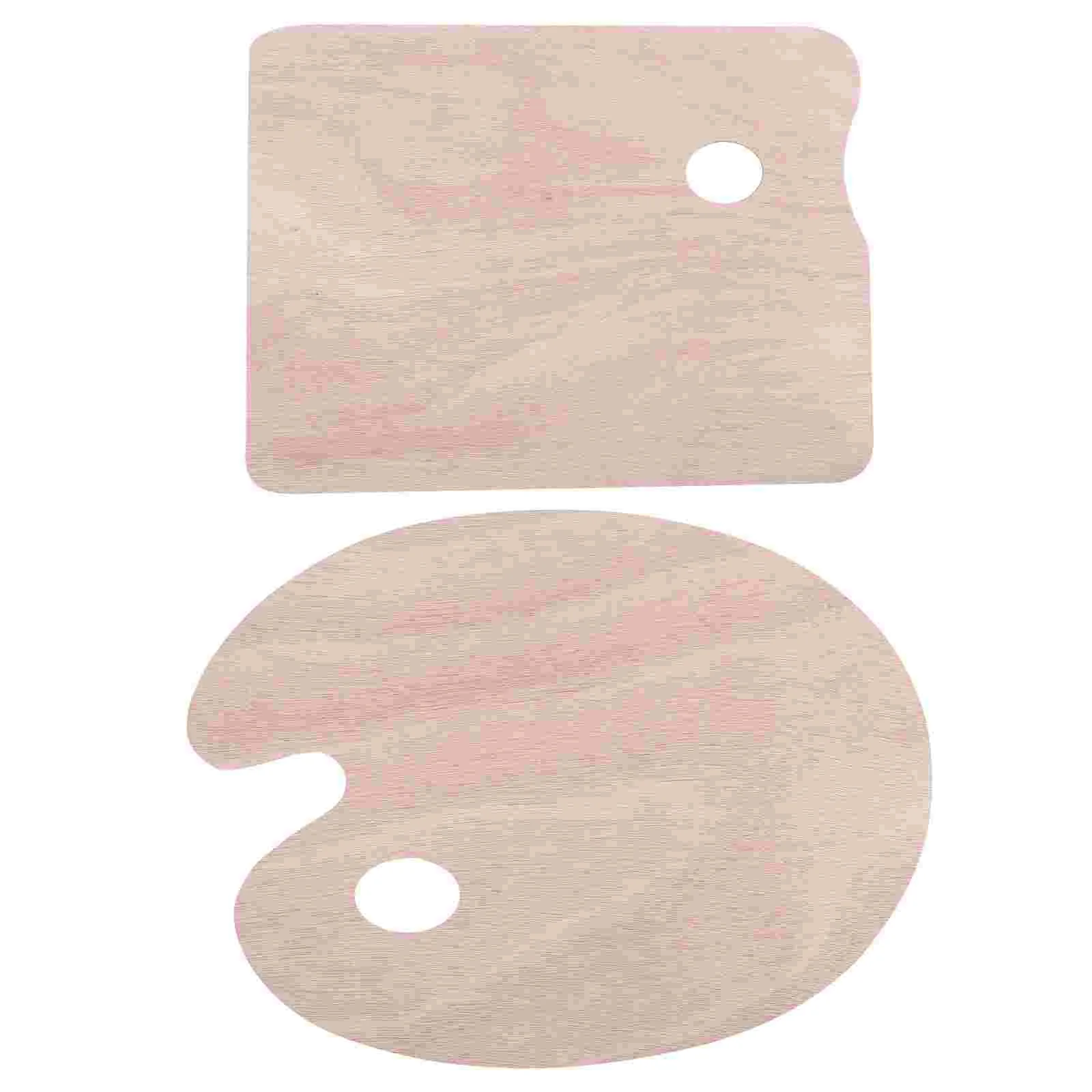 

Palette Oil Painting Pallet Mixing Plate Grip School Pigment Wooden Color Display Tray Supplies Round