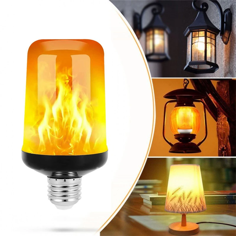 

1PC LED Dynamic Flame Effect Light Bulb B22 E26 E27 LED Corn Bulb Creative Flickering Emulation LED Flame Lamp Home Decor