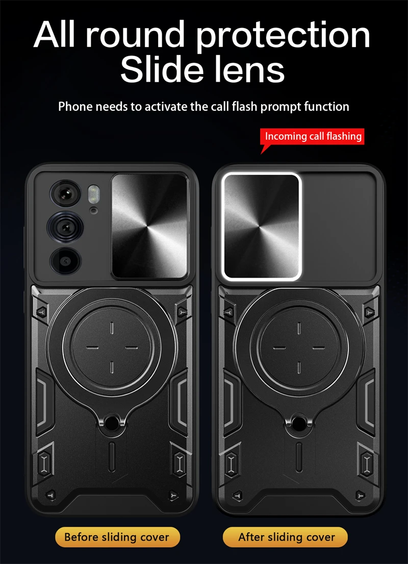 Для Motorola Mote Edge 30 Pro Ultra Lite Neo 30Fusion 5G чехол слайд-камера бронированный для Moto S30
