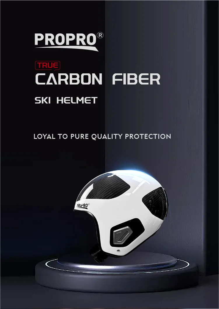 PROPRO Высокое качество углеродного волокна защита головы зимний лыжный шлем для