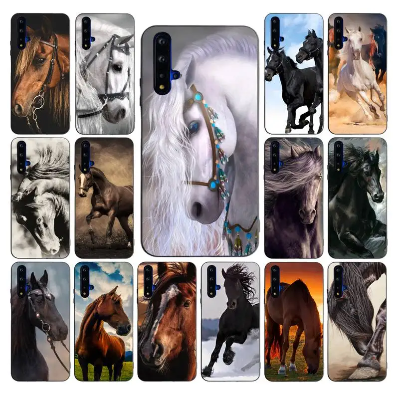 

YNDFCNB Running Horse Phone Case for Huawei Mate 20 10 9 40 30 lite pro X Nova 2 3i 7se