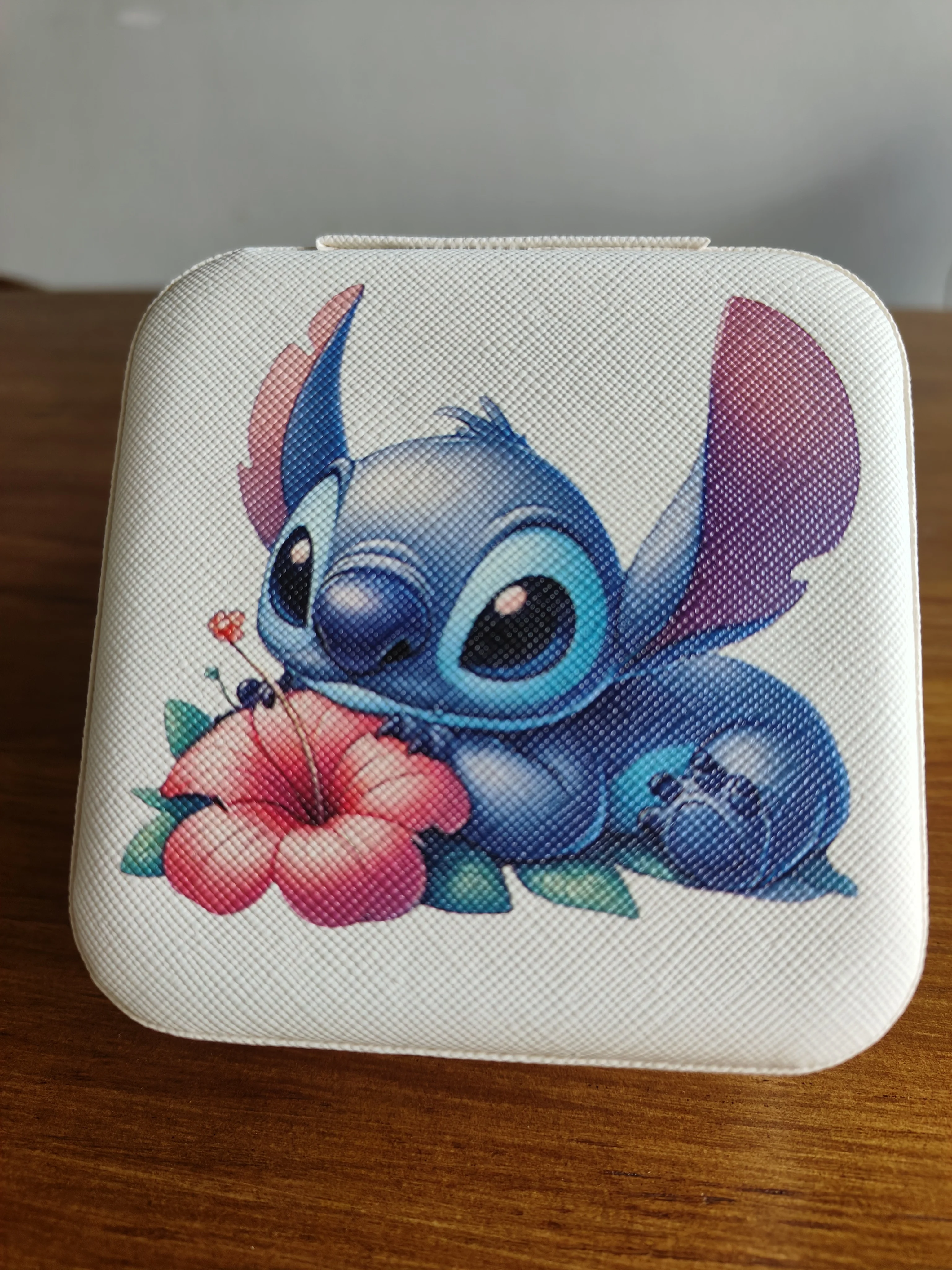 Новый Kawaii Disney Stitch аниме куклы шкатулка для драгоценностей кольцо серьги ожерелье