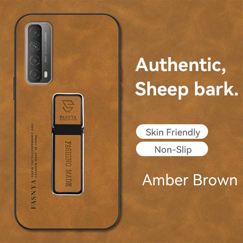 Жесткий противоударный чехол из искусственной кожи для Huawei Y7A