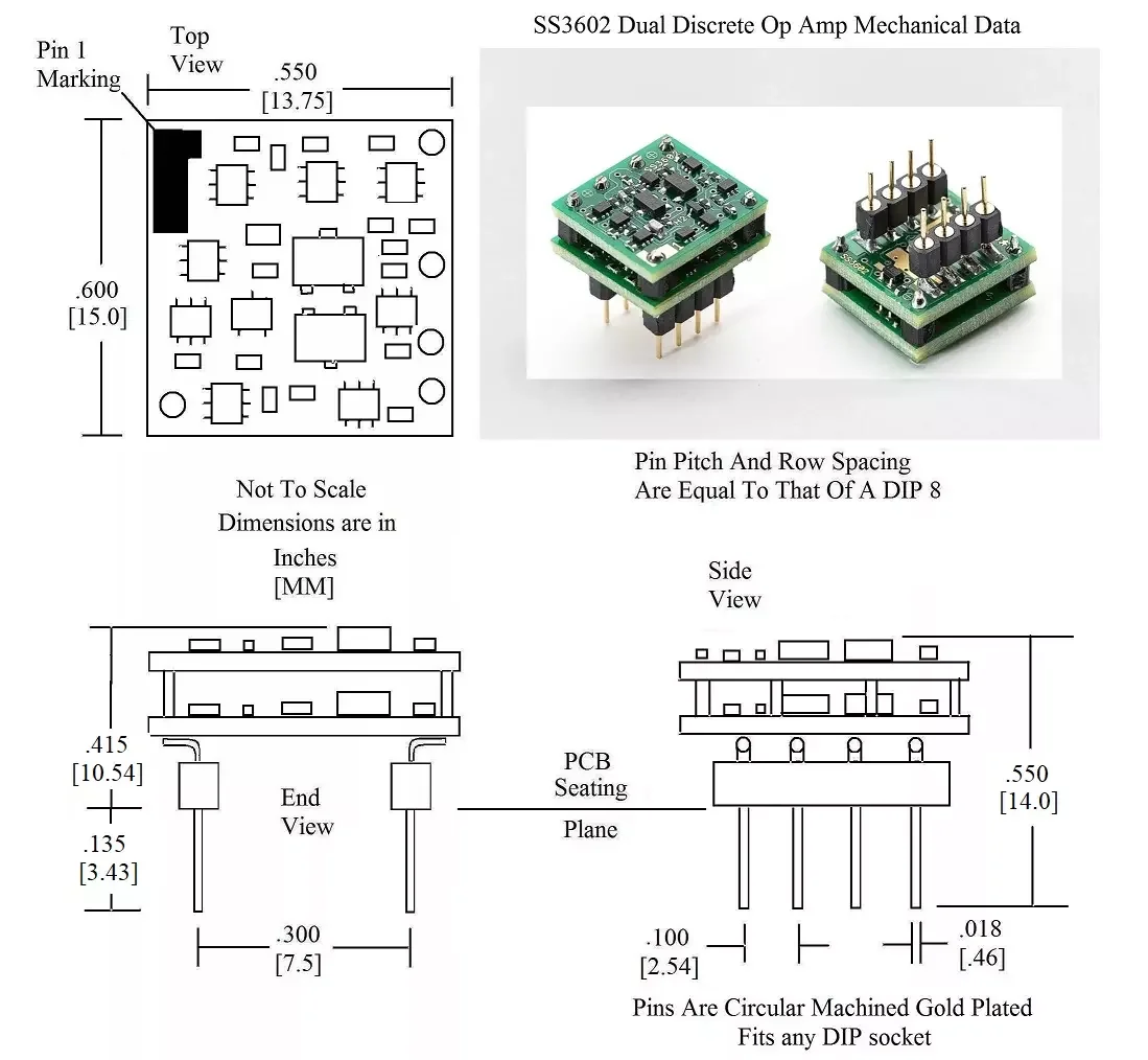 Sparkos SS3602 DIP-8 Двойной дискретный операционный усилитель Hi-Fi для аудио, замена операционного усилителя для ЦАПпредусилителя, 1 шт. (art.: 3920da7baebc2) - 3920da7baebc2