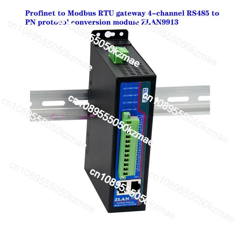 Profinet To Modbus RTU Gateway 4-way RS485 PN Protocol Conversion Module ZLAN9913