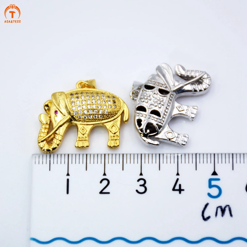 Подвеска в виде слона из кубического циркония тайском стиле с микрозакрепкой