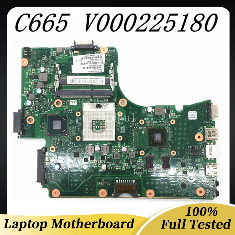 V000225180 High Quality Mainboard For Satellite Toshiba C655 C650 Laptop Motherboard 6050A2452501-MB-A01 HM65 DDR3 100%Tested OK
