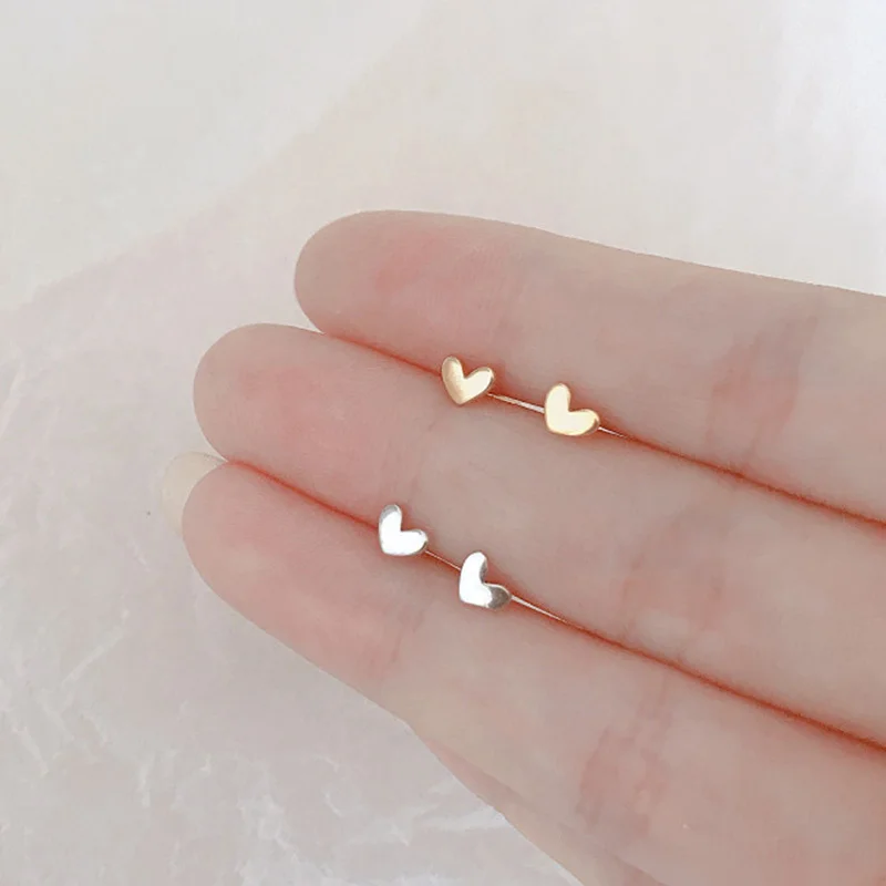 

2022 Trend New Korean Fashion Cute Heart Stud Earrings For Women Charm Gifts Wedding Jewelry Accessories