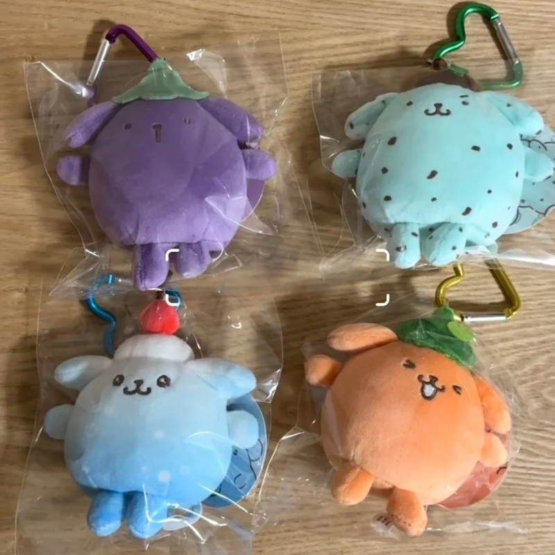 Фото Плюшевая игрушка-брелок Sanrio Pompompurin в виде фруктового пудинга, 10 см, цвета содовой, мягкая набивная кукла-подвеска, подарок для девочек №2