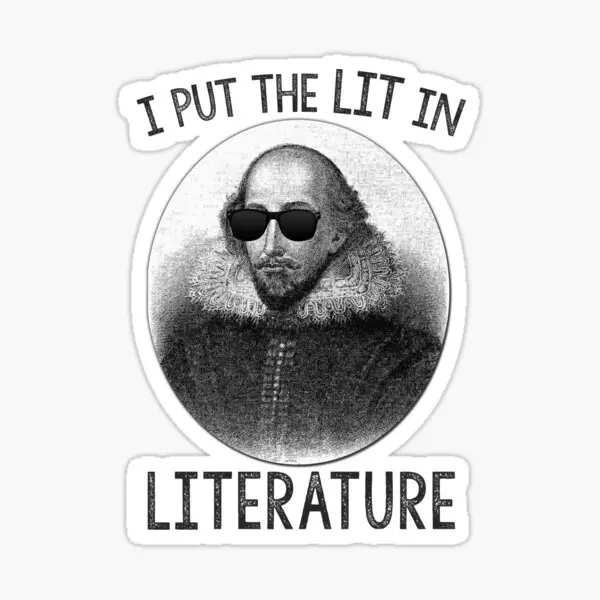 

I Put The Lit In Literature 5PCS Stickers for Art Bumper Window Water Bottles Cartoon Funny Kid Living Room Background Print
