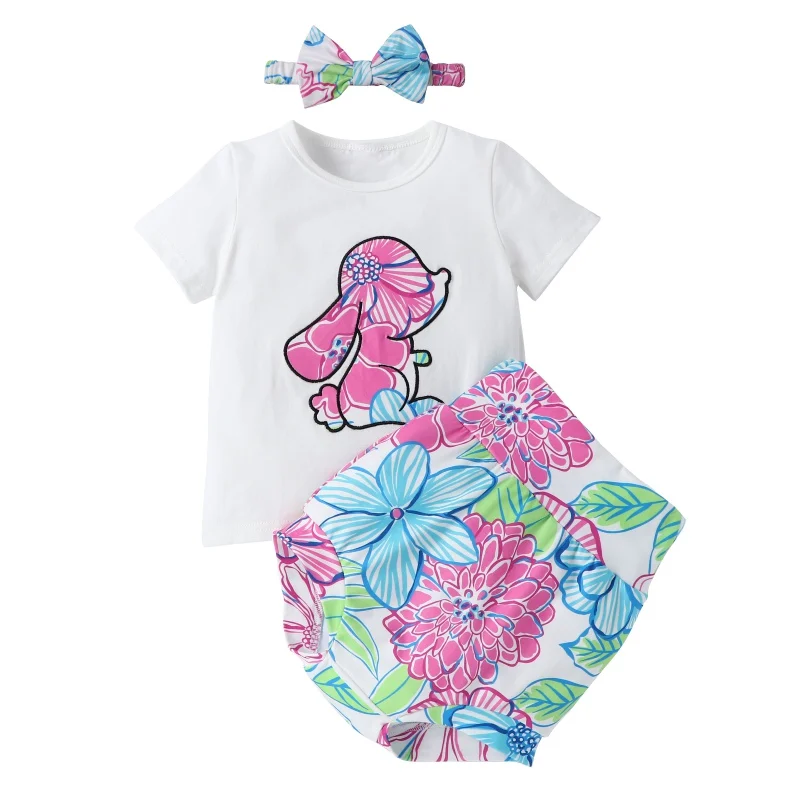 Специальное предложение комплект летней одежды для новорожденных девочек топ с