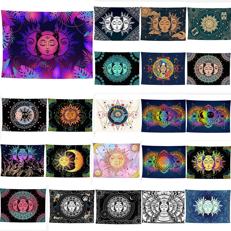 

Sun God Tapestry Boho Room Decoration Aesthetic Mysterious Tapestries Hippie Bohemian Decor Wall Art Psychedelic Gothic Blanket