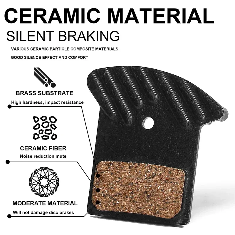 BUCKLOS керамические велосипедные тормозные колодки с рассеиванием тепла