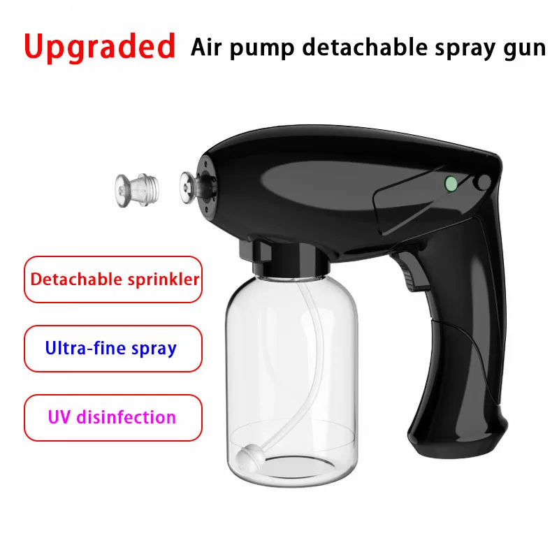 

250ml Hand-held Atomizer Spray Gun Nano Mist Sprayer Santitizer Machine Cordless Electric ULV Fogger For Office Garden Sprayer