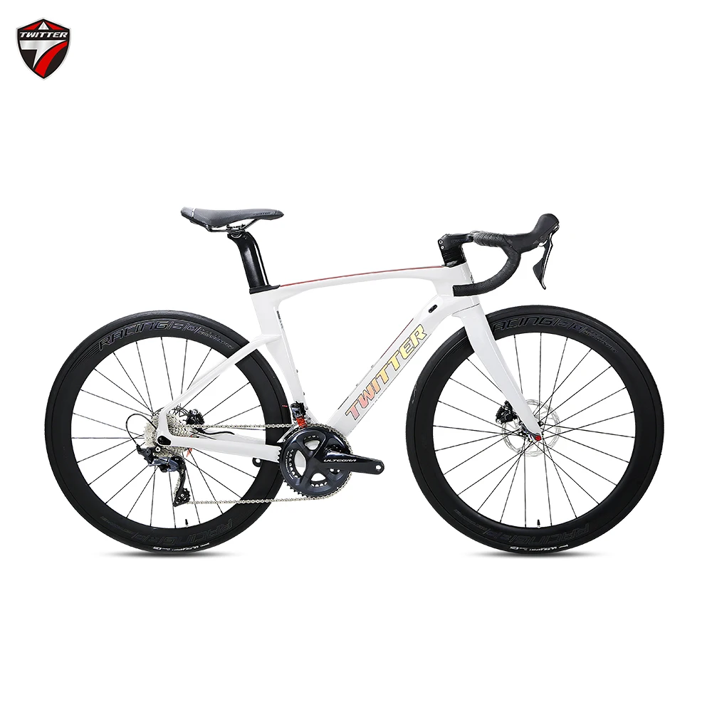 

TWITTER FALCON RIVAL-22S Full Hidden Inner Routing T900 Wind Breaking Racing Fiber Road bicycle Oil Disc Brake 700*25C Wheel Set