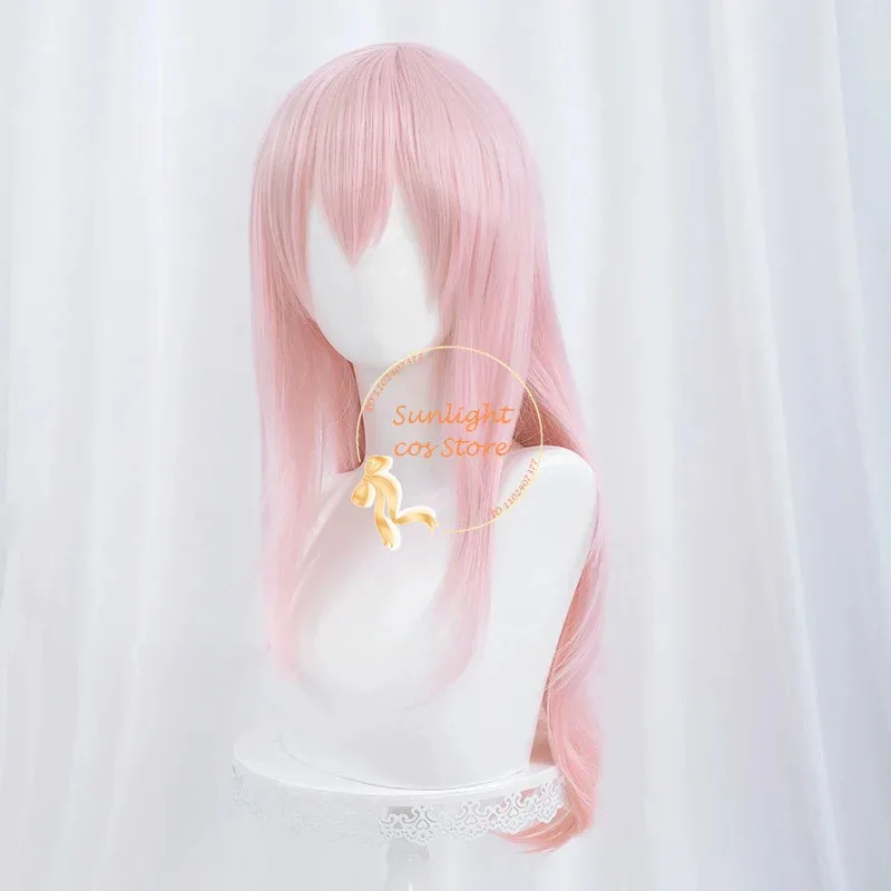 Фото Super Sonico SuperSonico 60 см длинные розовые Хэллоуин косплей аниме термостойкие синтетические волосы + парик k;3,c'5.b;8' №4