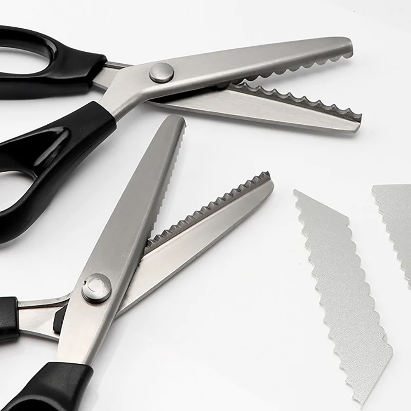 Ножницы из нержавеющей стали, кружевные ножницы, профессиональные швейные ножницы с зигзагообразной огранкой для портных, одежды, ткани, кожи