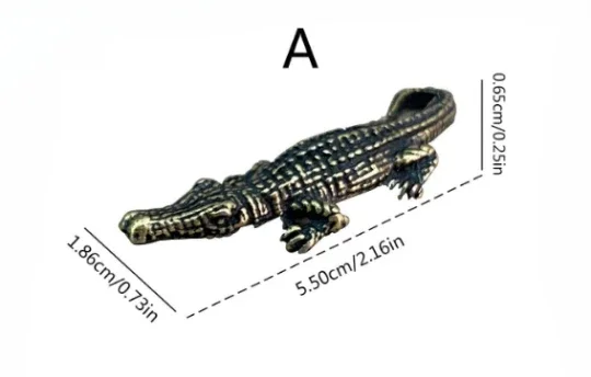 Миниатюрная бронзовая статуэтка крокодила MOONBIFFY