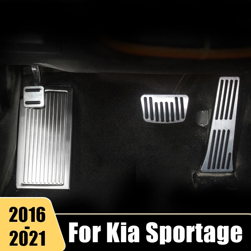 

For Kia Sportage 4 QL 2016-2018 2019 2020 2021 Car Foot Pedal Fuel Accelerator Brake Cover Footrest Pad Throttle Accessories