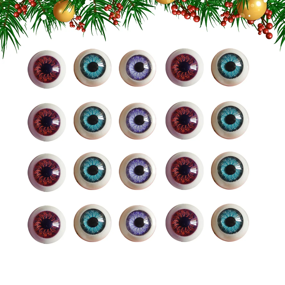 

100PCS Round Eyes Resin Eyeballs Craft Eyes- Hollow Bear Craft Eyes Realistic Eyes Toys for DIY Sewing Craft Dolls Bears