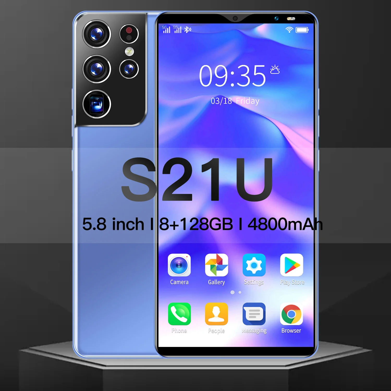 Смартфон S21U 5 8 дюйма процессор MTK6898 6 + 128 ГБ 4800 Мп |