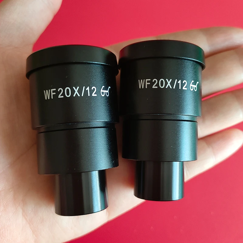 Фото WF20X/12 мм WF20X широкие полевые окуляры диаметром 30 мм, аксессуары для микроскопа для бинокулярного тринокулярного стереомикроскопа №2