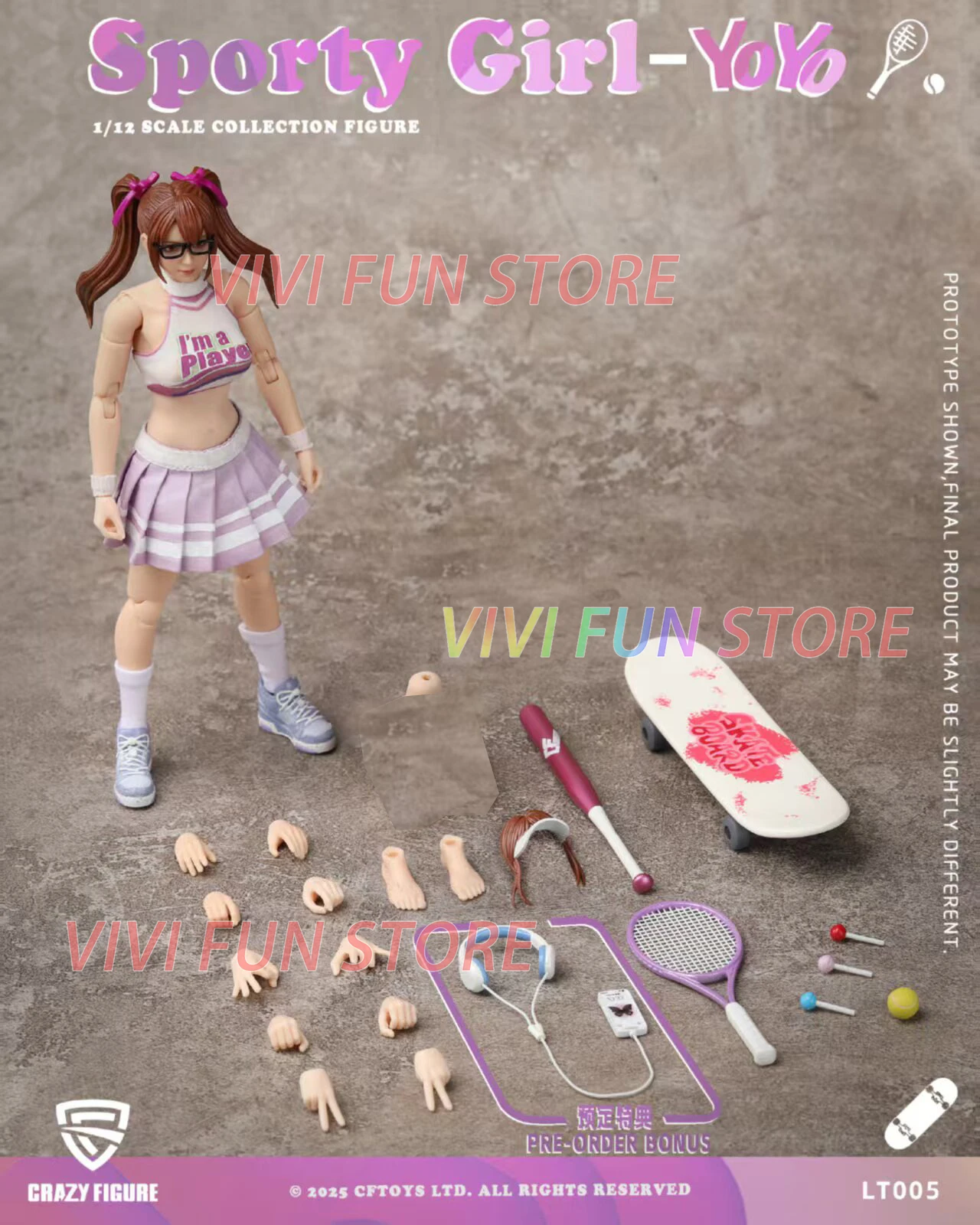 Фото В наличии: Фигурка CFTOYS LT005-S Sporty Girl CoCo YoYo, коллекционная, масштаб 1/12, подвижная модель, красивая девушка №2