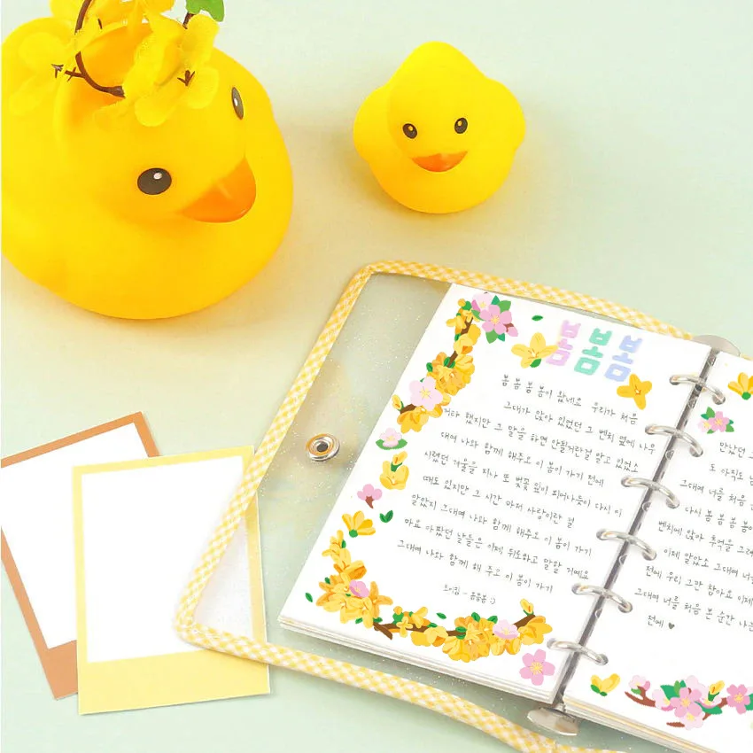 Корейские яркие наклейки с маргаритками и розами для скрапбукинга сделай сам