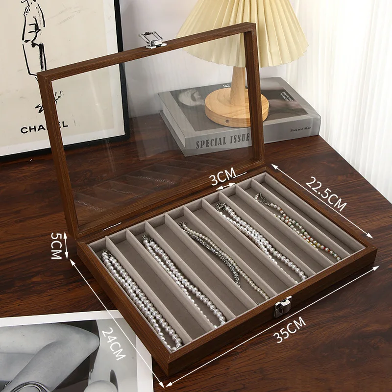 Деревянная шкатулка для ювелирных изделий с крышкой