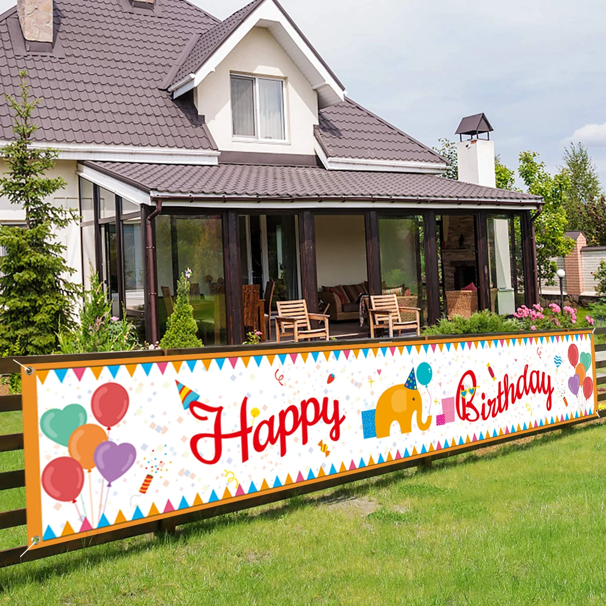 

Black Gold Happy Birthday Banner Balloon Flag Adult 30 40 50 60 70 80 Years Birthday Party Decoration Party Supplies Anniversary