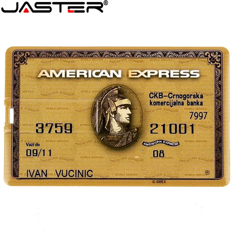 JASTER waterproof Super Slim Credit Card USB 2.0 Flash Drive 64GB pendrive 4GB 8GB 16GB 32GB bank card model Memory Stick u disk images - 6
