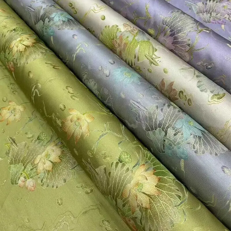 Тканая атласная ткань в китайском стиле из натурального шелка 24momme3d пара HANAJIRUSHI