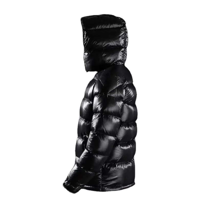 2022 New White Duck Down Men's Hoody Down Jacket Thickened Short Shiny Super Warm In Winter Puffer Jacket Casual Canada Clothing
