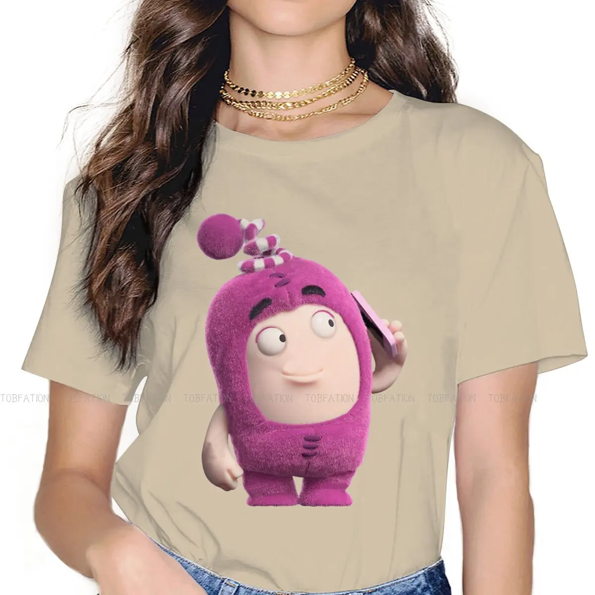 

Новинка стильная футболка для девочек Oddbods забавные разумные семь разных милых персонажей 5XL креативный подарок одежда футболка