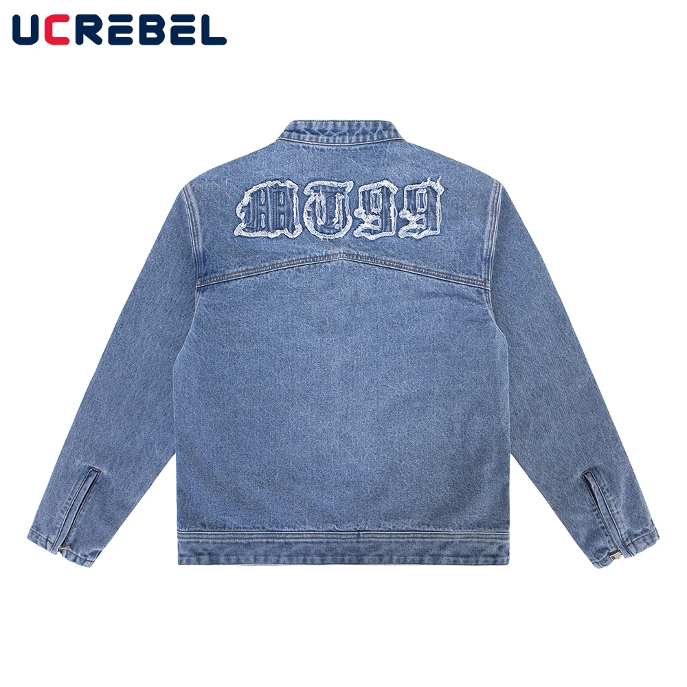 

Мужская Осенняя Свободная куртка на молнии с длинным рукавом