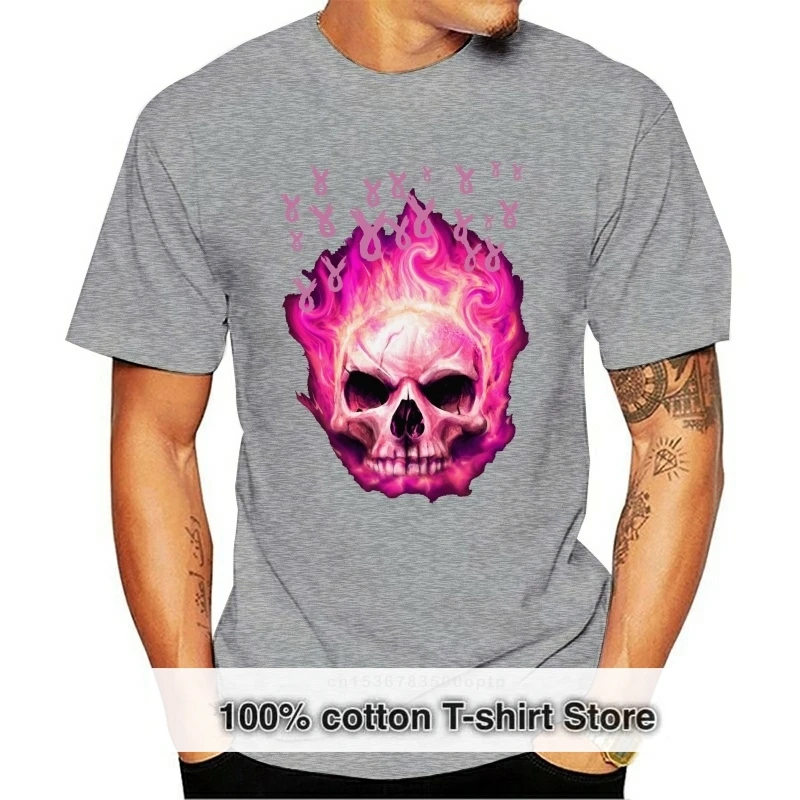 

Череп с розовой лентой