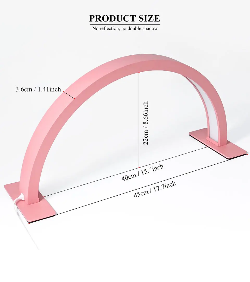 Настольная лампа для ногтей в форме полумесяца светодиодная настольная