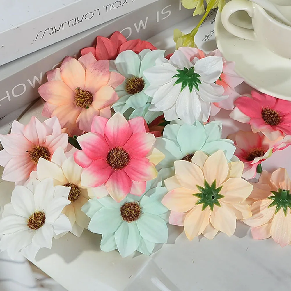 Искусственные цветы герберы 30 шт. 6 см украшение для домашней вечеринки