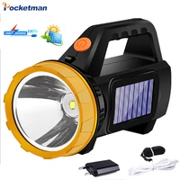 pocketman handheld led work light flashlight usb rechargeable searchlight waterproof torch emergency light with built in battery