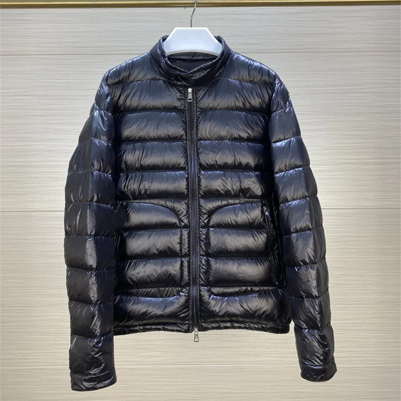 

High Quality Men Light Warm Down Jackets Fashion Stand up Collar Zipper 90% White Goose Down Coats Man Casual Winter Clothes