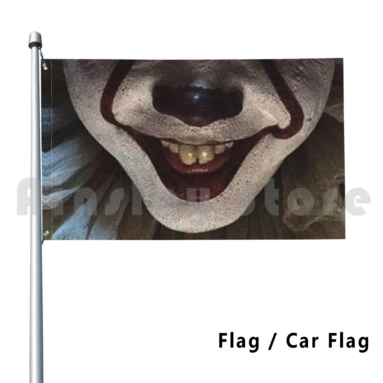 

It Clown Flag Car Flag Printing Custom It Clown It Steven King Horror Halloween Evil Clown Scary Spooky