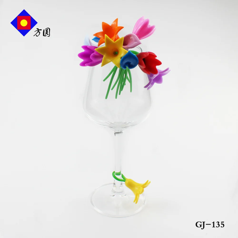 

Anti-chaos Party Party Buffet Wine Glass Identification Sticker Drink Identifier Silicone Wine Glass Identification Label