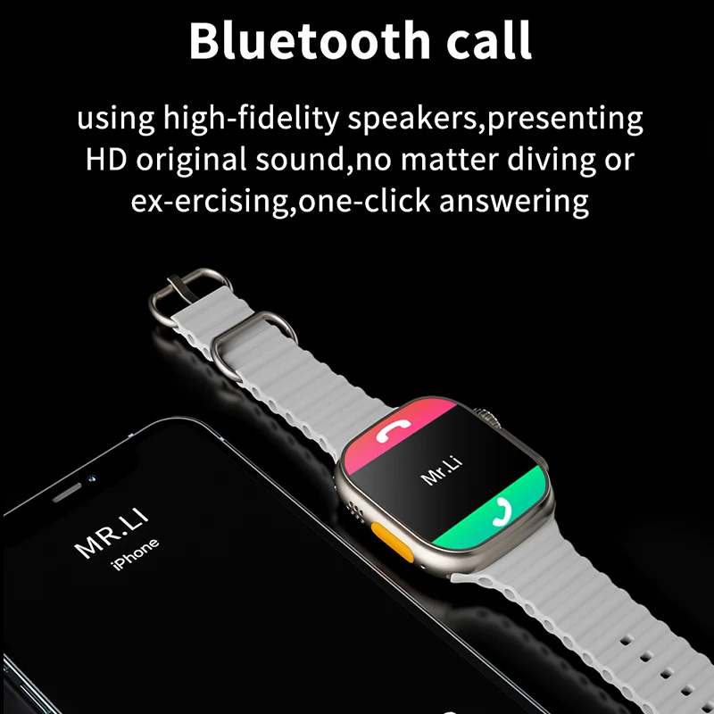 Смарт-часы 1:1 Ultra 8 для спорта на открытом воздухе мужчин и женщин 2 16 дюйма NFC Bluetooth