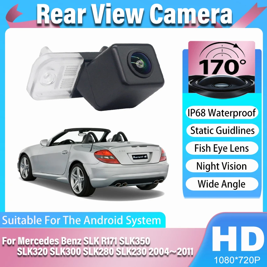 Фото Камера заднего вида HD 1080x720P FishEye CCD для Mercedes Benz SLK R171 SLK350 SLK320 SLK300 SLK280 SLK230 2004~2011 №1