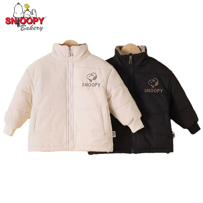 

Snoopy Baby Children Coats Winter Thick Jackets Boys Warm Plush Thicken Outerwear for Girl Fur Jacket Kids Clothes Snowsuit Tops