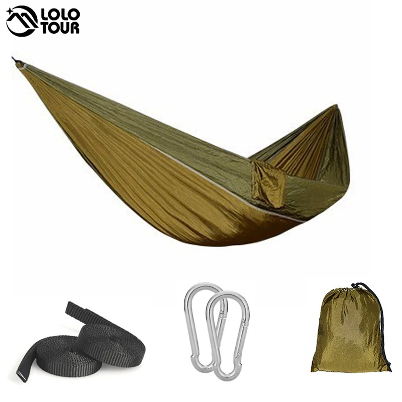 

Parachute Cloth Hammock Sleeping Swing Single Person Outdoor Travel Relax Leisure Hamak Hanging Bed Durable Survival Hamac