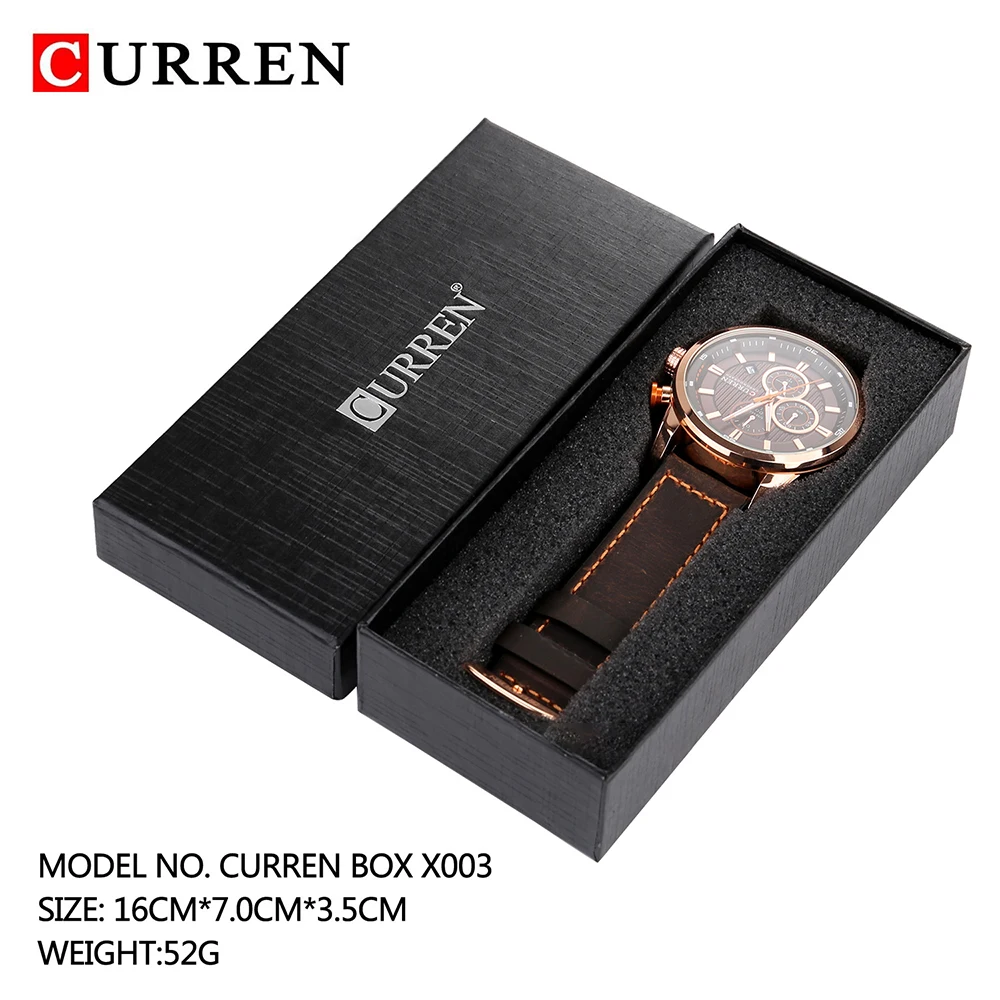 

CURREN Original Luxury Watch Box Wrist Watches Holder Display Jewelry Storage Box Gift Box Stainless Steel Strap Removal Tool